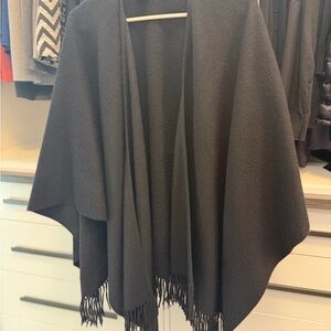 Brooks Brothers Black 100% Cashmere Shawl